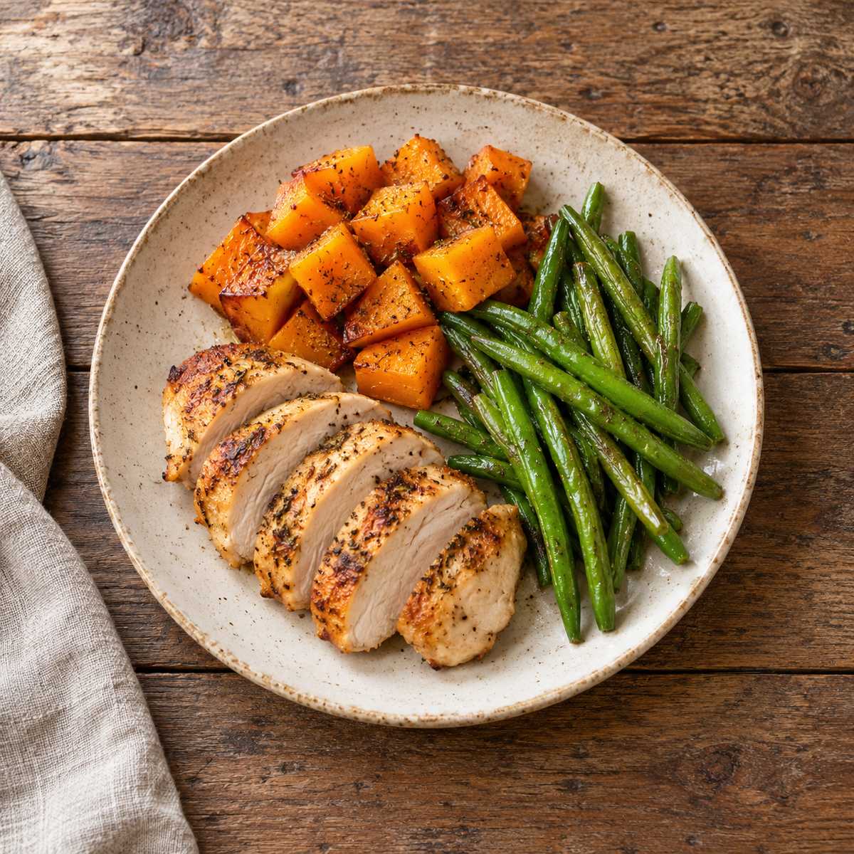 Chicken & Honeynut Squash, Green Beans - WF, DF