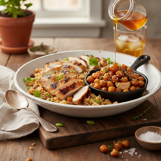Chicken & Rice, Honey Chickpeas - WF, DF