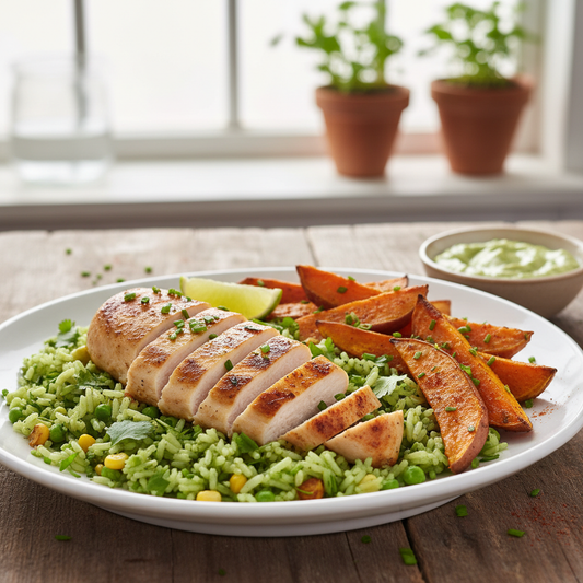 Chicken Breast & Green Rice, Sweet Potato - WF, DF