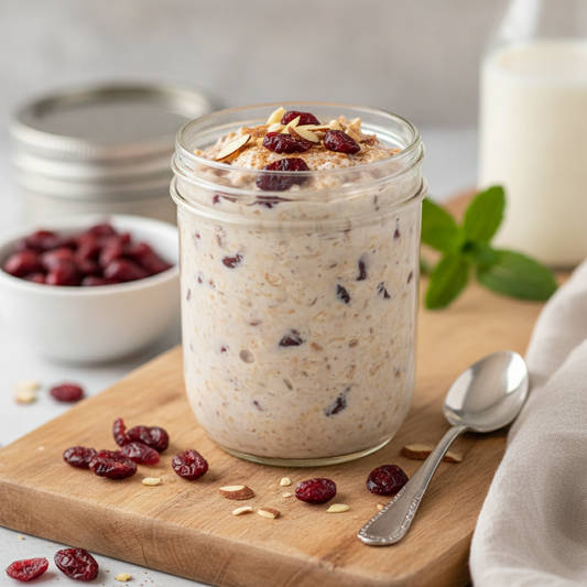 Cranberry Almond Overnight Oats - WF, DF, N