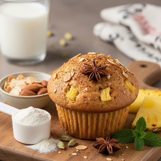 Spiced Pineapple Protein Muffin- almond - WF, DF