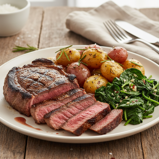 Steak & Potatoes, Spinach - WF, DF