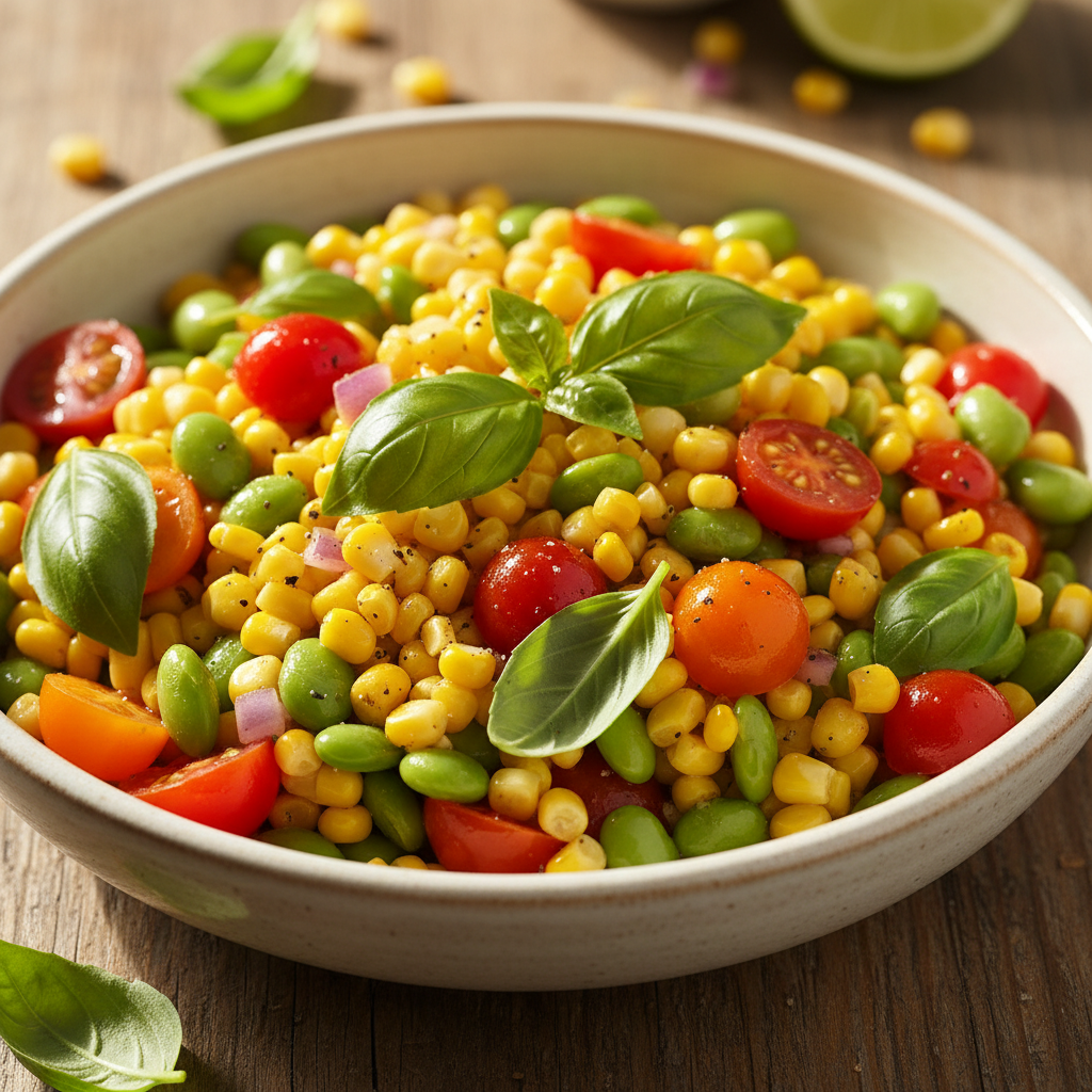 Sweet Basil Corn Succotash - WF, DF