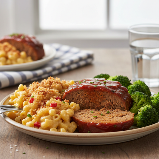 Turkey Meatloaf & Pimento Mac-n-Cheese, Broccoli - WF